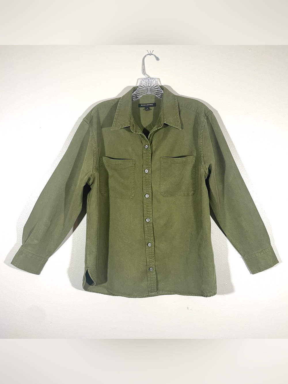 Banana Republic Olive Green Button Down Shirt